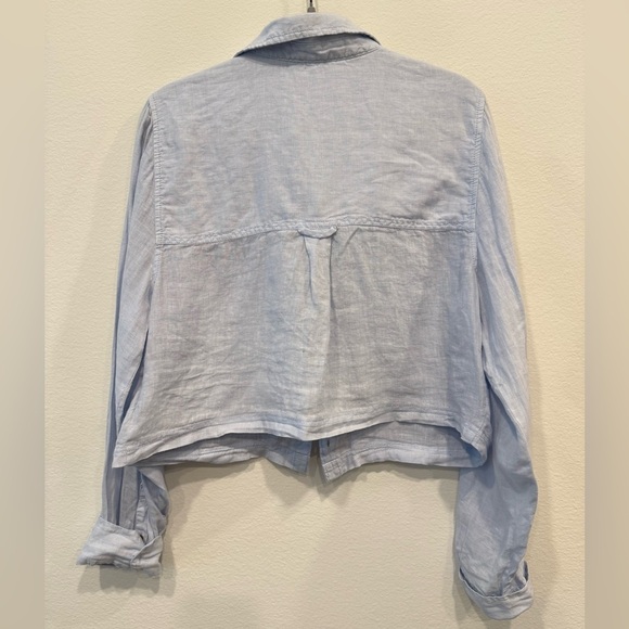 Pilcro 100% Linen Long Sleeve Button-Up Top - Picture 4 of 4